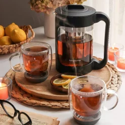 Szklanki termiczne do kawy z silikonowym dnem Konighoffer Garet 330 ml 2 szt. czarne