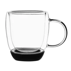 Szklanki termiczne do kawy z silikonowym dnem Konighoffer Garet 330 ml 2 szt. czarne