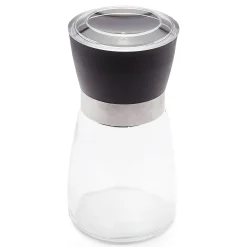 Szklany młynek ręczny do soli i pieprzu Tadar 170 ml czarny