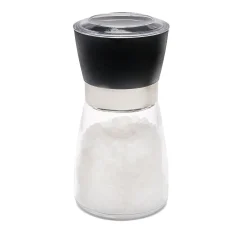 Szklany młynek ręczny do soli i pieprzu Tadar 170 ml czarny