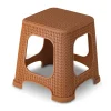 Taboret mały Miss Collection Tomi 33 x 33 cm jasny brąz