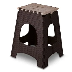 Taboret składany duży Miss Collection Jerry 32 x 36 x 44,5 cm brązowy
