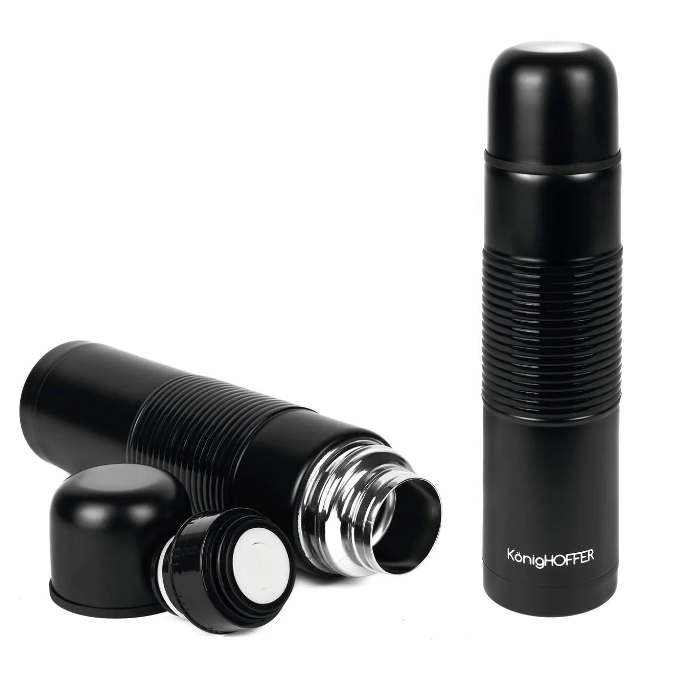 Termos nierdzewny do kawy i herbaty Konighoffer Alpha 1 l czarny