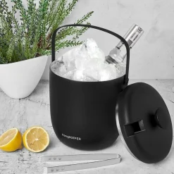 Wiaderko do lodu ze szczypcami Konighoffer Oris 2,8 l czarne