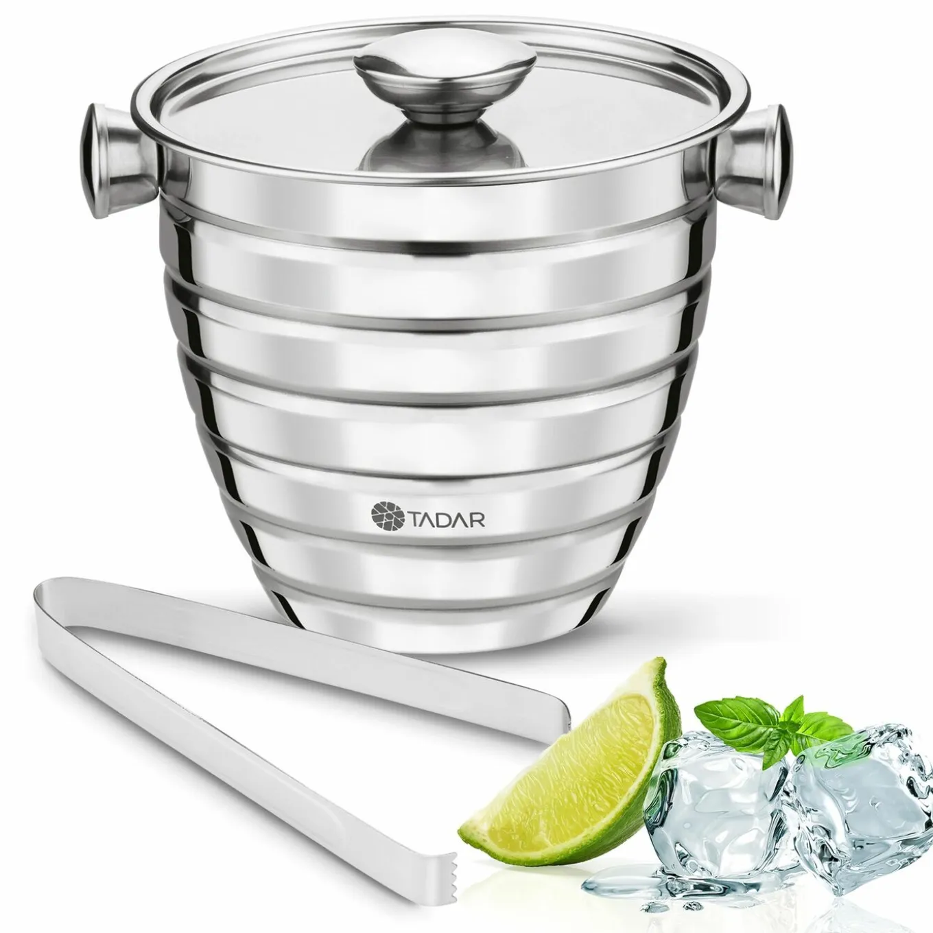 Wiaderko do lodu ze szczypcami Tadar Nuuk 1,5 l