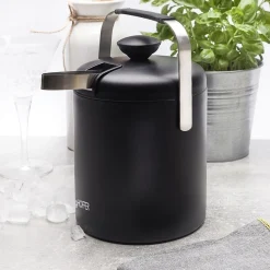 Wiaderko do lodu ze szczypcami KonigHOFFER Lugo 1,3 l czarny mat