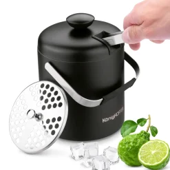 Wiaderko do lodu ze szczypcami KonigHOFFER Lugo 1,3 l czarny mat