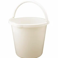 Wiadro plastikowe z wylewką Branq 10 l kremowe