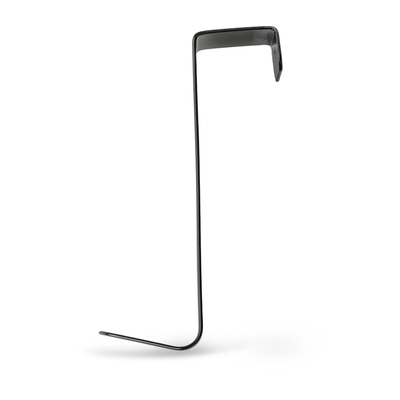 Wieszak na drzwi metalowy Tadar 8 x 2,5 cm czarny 2 sztuki