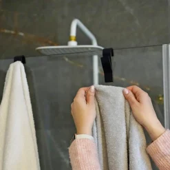 Wieszak na kaloryfer plastikowy Tadar 2 sztuki czarne