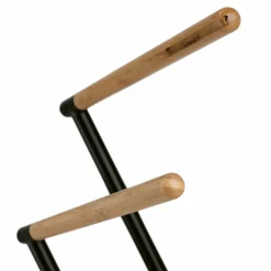 Wieszak na 2 ręczniki stojący Tadar Wood 37 x 20,5 x 79,5 cm czarny