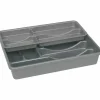 Wkład do szuflady na sztućce dwupoziomowy Plast Team 39 x 30,5 x 7,1 cm srebrny