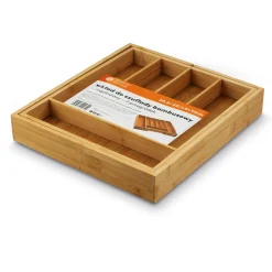 Wkład do szuflady na sztućce regulowany bambusowy Tadar 28,5-45 x 32 x 5 cm