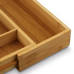 Wkład do szuflady na sztućce regulowany bambusowy Tadar 28,5-45 x 32 x 5 cm