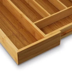 Wkład do szuflady na sztućce regulowany bambusowy Tadar 28,5-45 x 32 x 5 cm