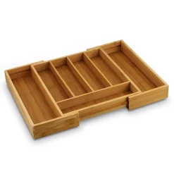 Wkład do szuflady na sztućce regulowany bambusowy Tadar 28,5-45 x 32 x 5 cm