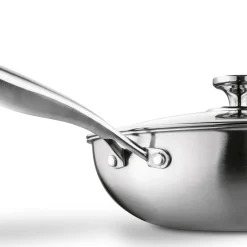 Wok nierdzewny Starke Pro Linesta Steel 30 x 9 cm z pokrywką