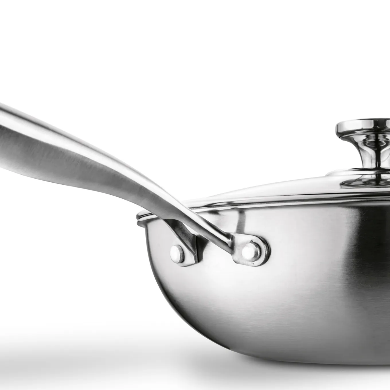 Wok nierdzewny Starke Pro Linesta Steel 30 x 9 cm z pokrywką