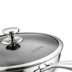 Wok nierdzewny Starke Pro Linesta Steel 30 x 9 cm z pokrywką