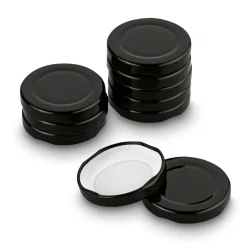 Zakrętki do butelek metalowe Tadar Soczek 5 cm 10 sztuk czarne