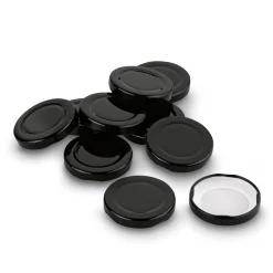 Zakrętki do butelek metalowe Tadar Soczek 5 cm 10 sztuk czarne