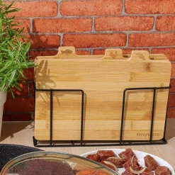 Zestaw 4 desek do krojenia ze stojakiem Konighoffer Cedar 29 x 21 x 7 cm