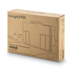 Zestaw 4 desek do krojenia ze stojakiem Konighoffer Cedar 29 x 21 x 7 cm