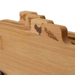 Zestaw 4 desek do krojenia ze stojakiem Konighoffer Cedar 29 x 21 x 7 cm