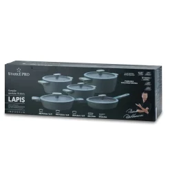 Zestaw garnków i patelni ceramicznych Starke Pro Lapis 10 elementów