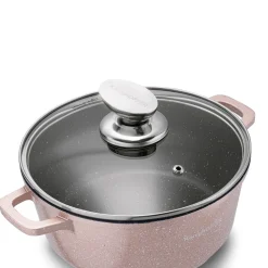 Zestaw garnków Konighoffer Pollo Rose Gold 8 elementów 2 nakładki i 2 podkładki