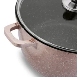 Zestaw garnków Konighoffer Pollo Rose Gold 8 elementów 2 nakładki i 2 podkładki