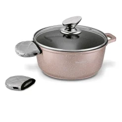 Zestaw garnków Konighoffer Pollo Rose Gold 8 elementów 2 nakładki i 2 podkładki