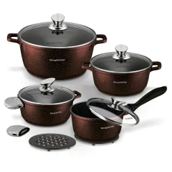 Zestaw garnków Konighoffer Pollo Brown 8 elementów 2 nakładki i 2 podkładki