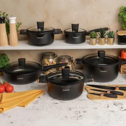 Zestaw garnków na indukcję Konighoffer Black Rose 10 elementów