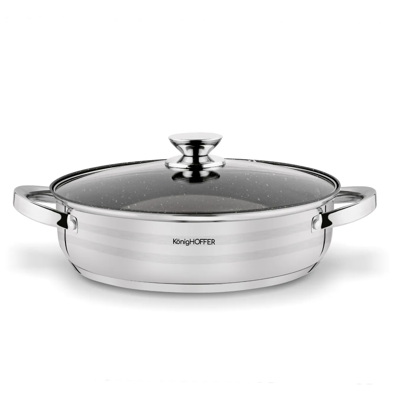 Zestaw garnków na indukcję Konighoffer Bari Silver 8 elementów