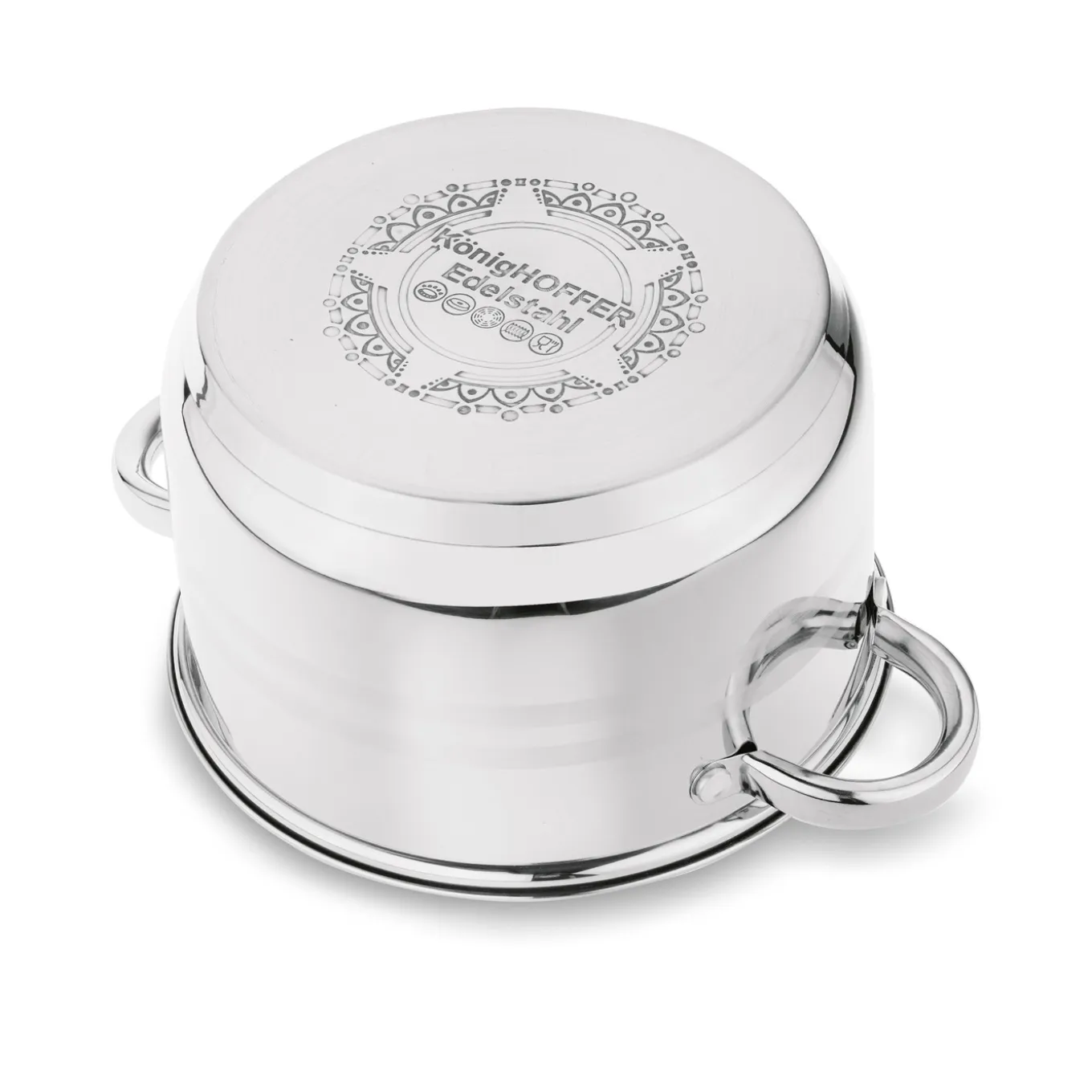 Zestaw garnków na indukcję Konighoffer Bari Silver 6 elementów