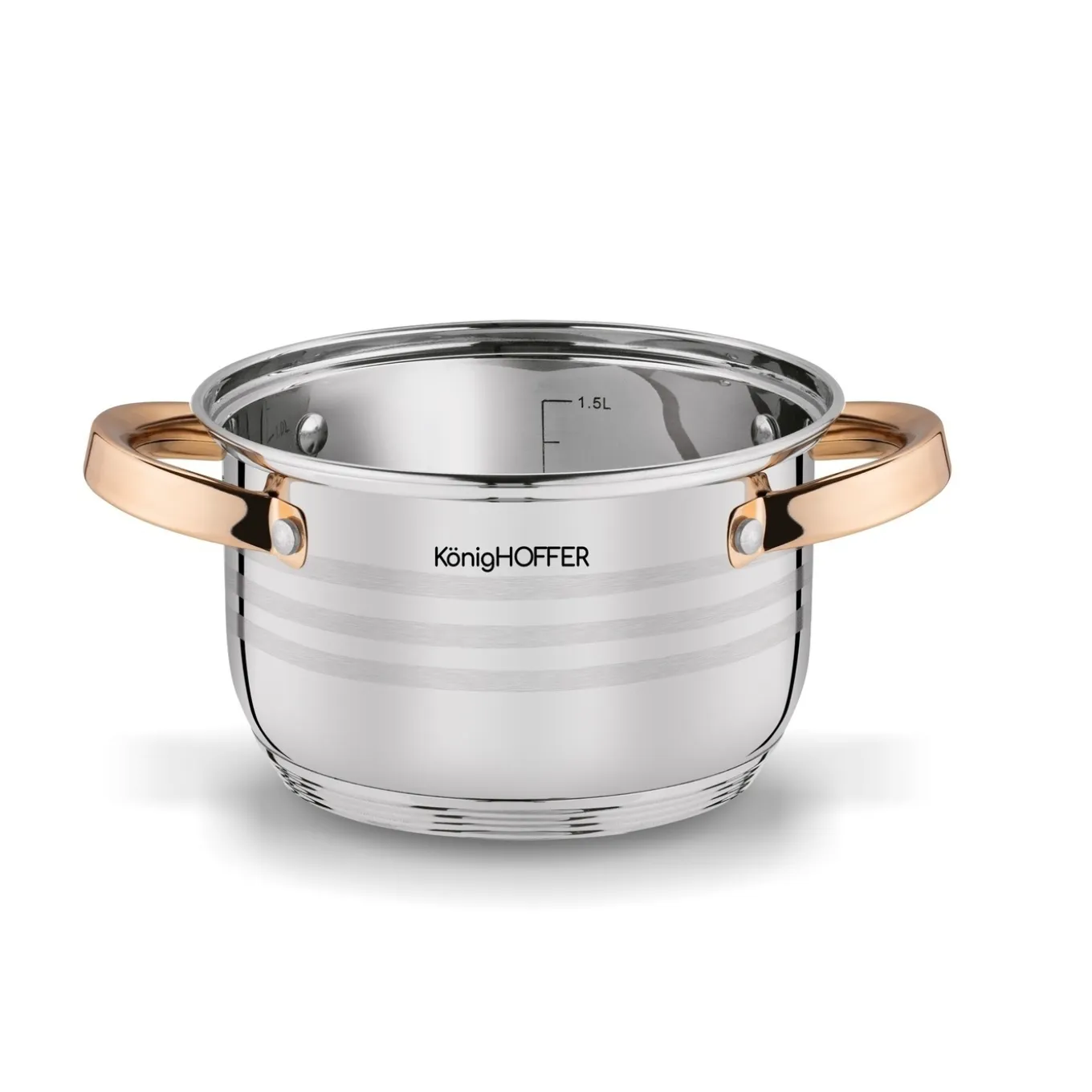 Zestaw garnków na indukcję Konighoffer Bari Rose Gold 12 elementów