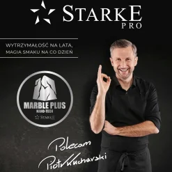 Zestaw garnków na indukcję marmurowych Starke Pro Luxury Grey II 8 elementów