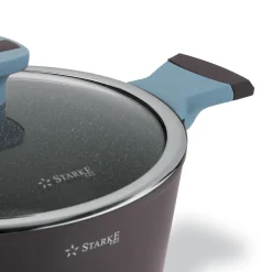 Zestaw garnków na indukcję marmurowych Starke Pro Luxury Grey II 8 elementów