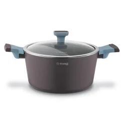 Zestaw garnków na indukcję marmurowych Starke Pro Luxury Grey II 8 elementów