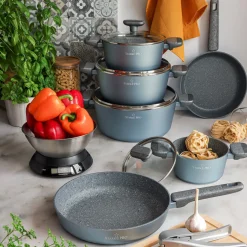 Zestaw garnków na indukcję non stick Starke Pro Double 10 elementów