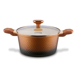 Zestaw garnków na indukcję Starke Pro Texture Copper 10 elementów