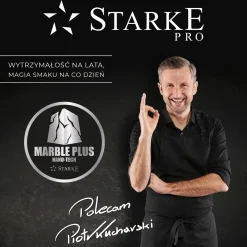 Zestaw garnków na indukcję z powłoką marmurową Starke Pro Embossed 10 elementów
