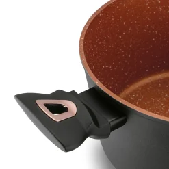 Zestaw garnków na indukcję z powłoką marmurową Starke Pro Dark Copper 10 elementów
