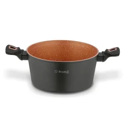 Zestaw garnków na indukcję z powłoką marmurową Starke Pro Dark Copper 10 elementów