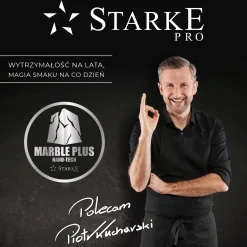Zestaw garnków na indukcję z powłoką marmurową Starke Pro Dark Copper 10 elementów