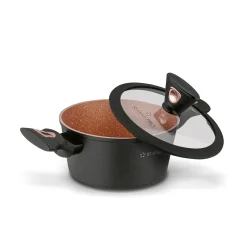 Zestaw garnków na indukcję z powłoką marmurową Starke Pro Dark Copper 10 elementów