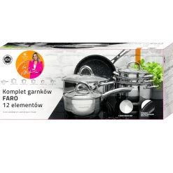 Zestaw garnków nierdzewnych Konighoffer Faro 12 elementów