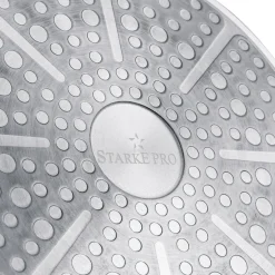 Zestaw garnków Starke Pro Compacti Cream 9 elementów odpinany uchwyt