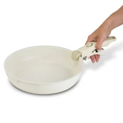 Zestaw garnków Starke Pro Compacti Cream 9 elementów odpinany uchwyt